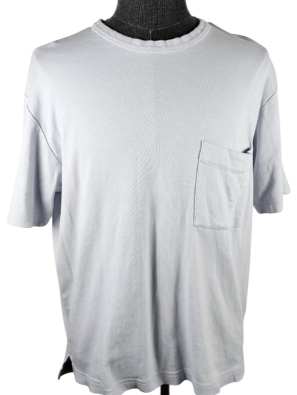 Zara Men's Light Grey/Blue Short Sleeve T-shirt Casual Everyday Size L